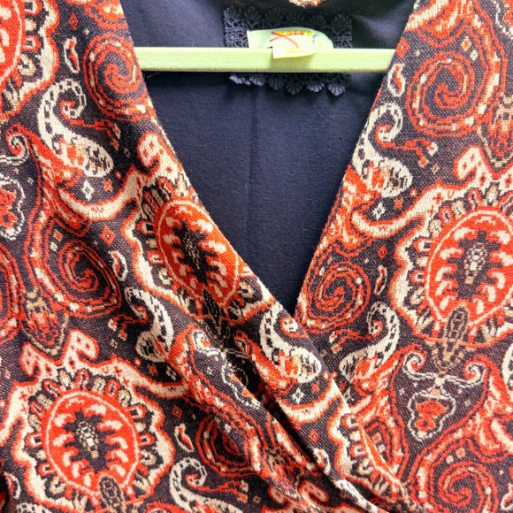 Maeve Anthropologie MP Womens Paisley Print Boho Revival Festival  Mini Dress - Picture 6 of 12